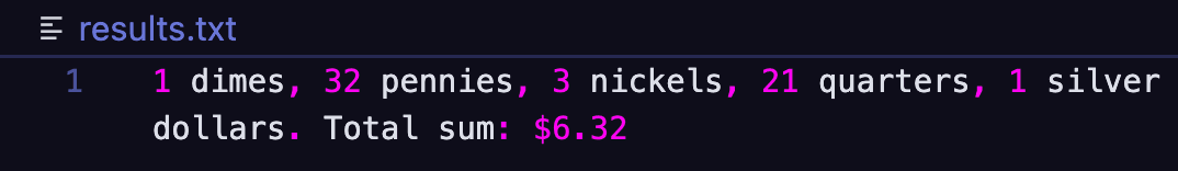 Riya Dev CV Coin Detection Project results